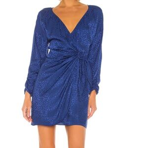 Parker womens Linda Long Sleeve Wrap Front Party Dress